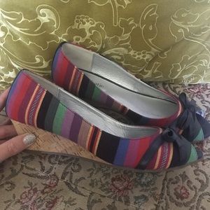 Kelly and Katie Striped Wedges Size 8